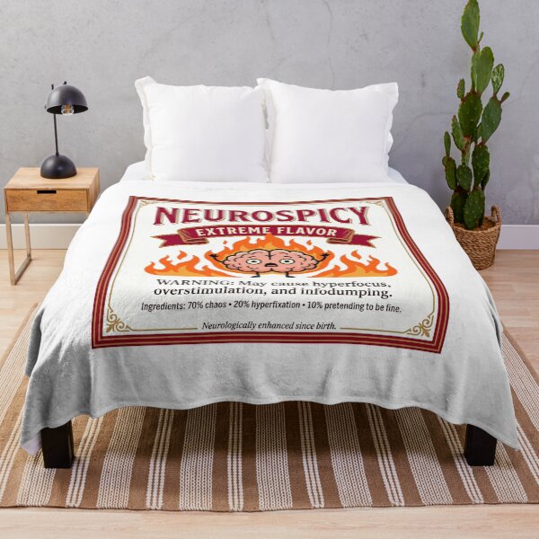 Item preview, Neurospicy Gift: Extreme Flavor Warning Label — ADHD Autism Humor designed and sold by Osmose-Studio ⭐⭐⭐⭐⭐.