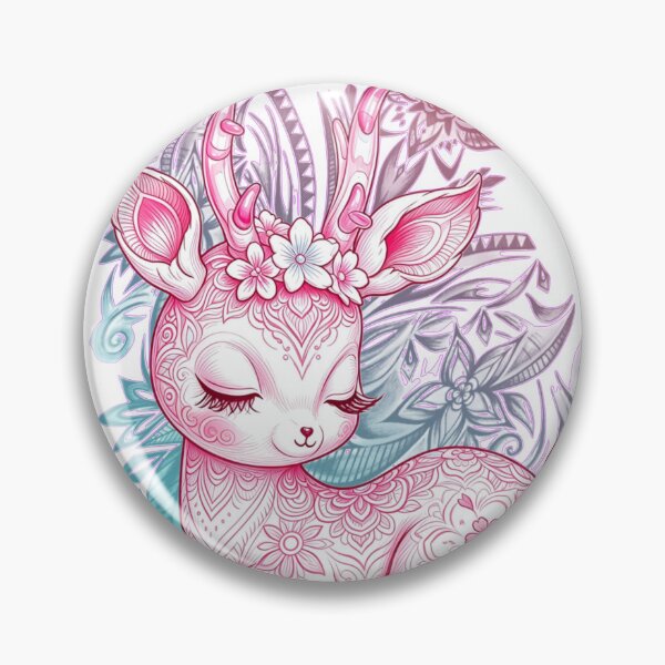 Item preview, Cute Whimsical Deer With Floral Patterns designed and sold by Galwaneer.