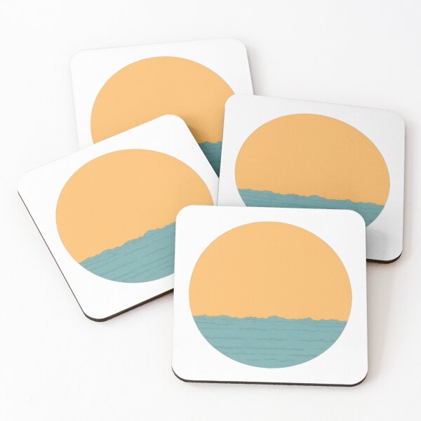 Item preview, Minimalist Sunset and Ocean Waves designed and sold by LstpStudio-Art.
