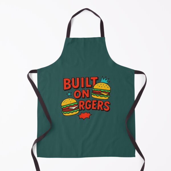 Item preview, Whimsical Built on Burgers Retro Halftone Typography Print designed and sold by Miheerala.