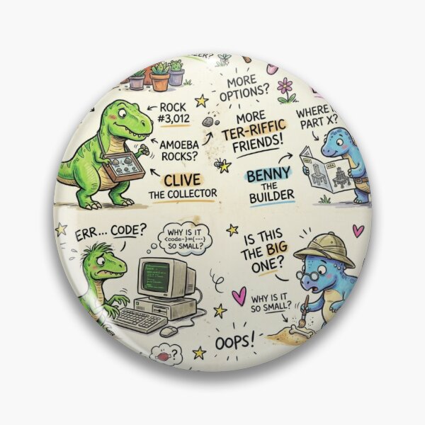Item preview, Cute Funny Dinosaur Doodle Characters designed and sold by Khatumeye.