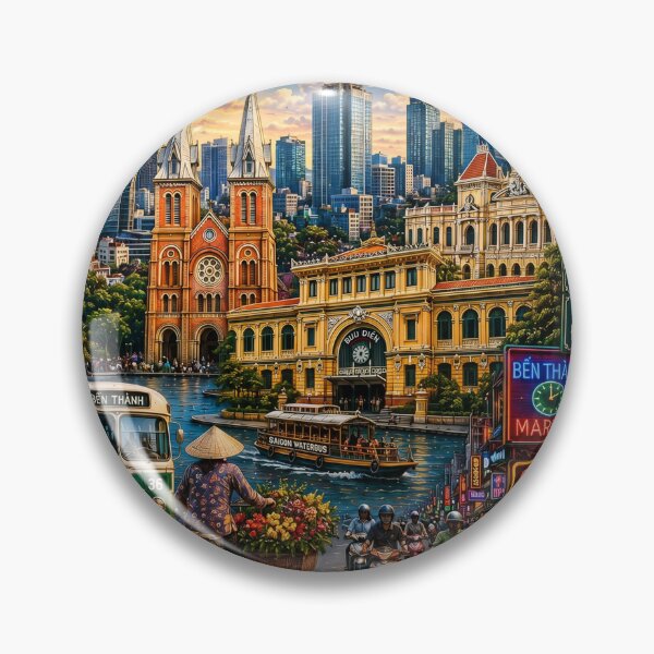 Item preview, Ho Chi Minh City Vietnam Saigon Travel Art designed and sold by MiSC Studio.
