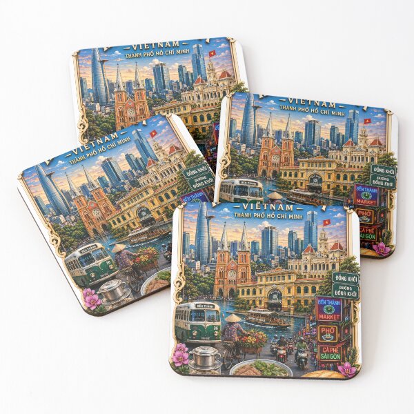 Item preview, Ho Chi Minh City Vietnam Saigon Travel Art designed and sold by CHC.