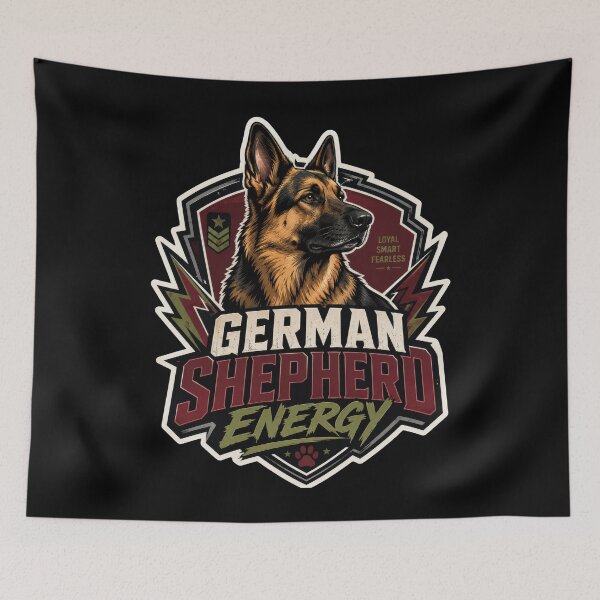 Item preview, German Shepherd Energy Dog Sticker designed and sold by Sketchlegacy.