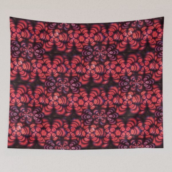 Item preview, Red Abstract Trippy Flowers designed and sold by sesalinicole.