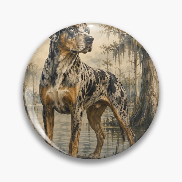 Item preview, Louisiana Catahoula Leopard Dog Digital Watercolor Painting designed and sold by RebelPawz.