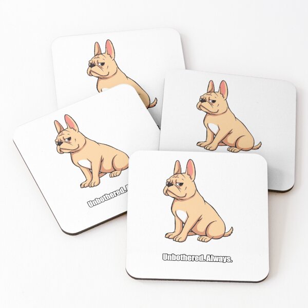 Item preview, French Bulldog Sticker - Unbothered Always - Funny Frenchie Owner Gift designed and sold by pawdrops.