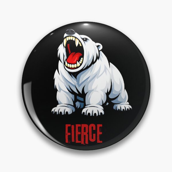 Item preview, Fierce Roaring Polar Bear Sticker and T-Shirt designed and sold by ROARSOME DESiGNS.