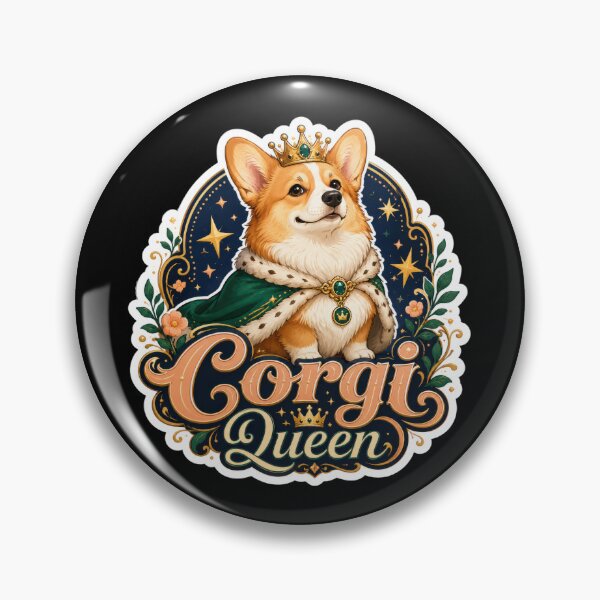 Item preview, Corgi Queen Royal Dog Sticker  designed and sold by Sketchlegacy.