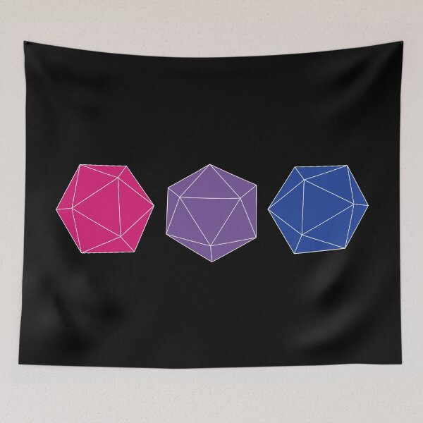 Item preview, Bisexual Pride D20 Dice | Bi Gamer RPG Dice Design | LGBTQ+ Tabletop Gaming designed and sold by Hallowed Artistry.