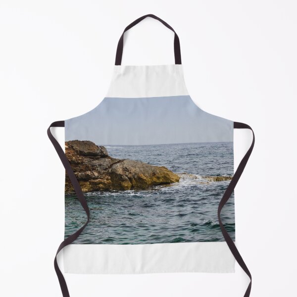 Item preview, Crashing Ocean Waves Over Rocky Shoreline With White Foam Splash And Textured Rocks designed and sold by Nmallia.