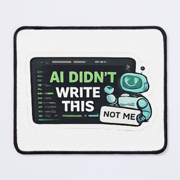 Item preview, AI Didn't Write This Funny Developer Stickerai designed and sold by FancyPlus.