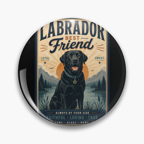 Item preview, Labrador Best Friend Vintage Dog Poster  designed and sold by Sketchlegacy.