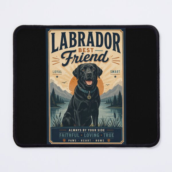 Item preview, Labrador Best Friend Vintage Dog Poster  designed and sold by Sketchlegacy.