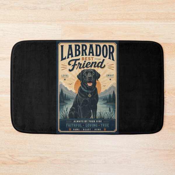 Item preview, Labrador Best Friend Vintage Dog Poster  designed and sold by Sketchlegacy.