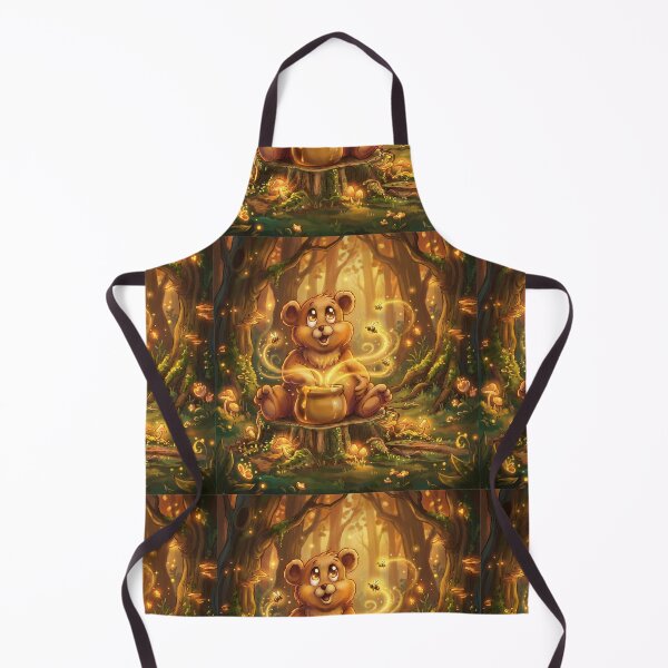 Item preview, Enchanted Forest Friends – Honey Bear & Bees designed and sold by NeonSpiritArt.