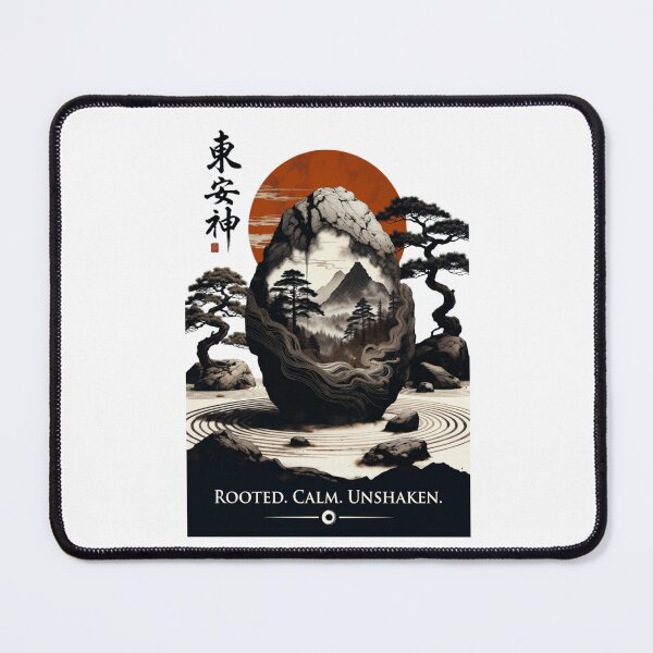Item preview, Rooted Calm Unshaken | Zen Rock Japanese Art designed and sold by NatureHarmony16.