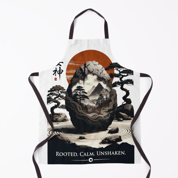 Item preview, Rooted Calm Unshaken | Zen Rock Japanese Art designed and sold by NatureHarmony16.