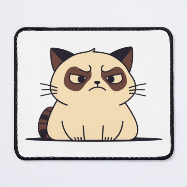 Item preview, Cute and Funny Grumpy Siamese Cat designed and sold by LstpStudio-Art.