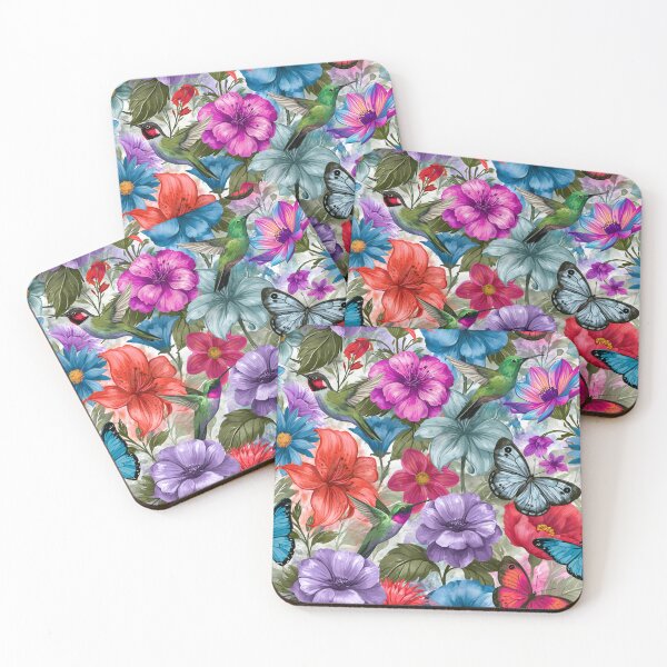 Item preview, Bright Pattern Flowers- Birds and Bee's 2 designed and sold by Gypsykiss.