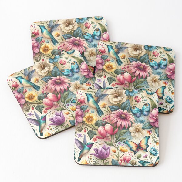 Item preview, Bright Pattern Flowers- Birds and Bee's 3 designed and sold by Gypsykiss.