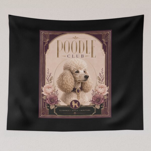 Item preview, Poodle Club Elegant Dog Poster designed and sold by Sketchlegacy.