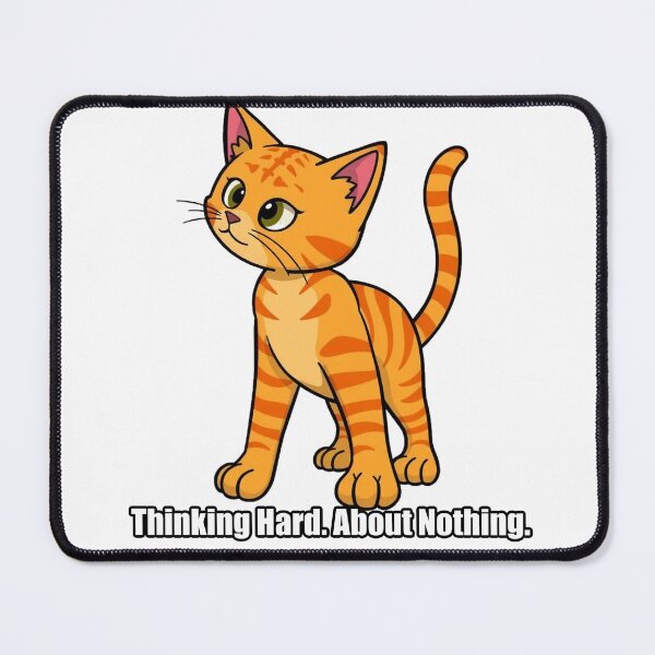 Item preview, Orange Cat Sticker - Thinking Hard About Nothing - Funny Orange Cat Owner Gift designed and sold by pawdrops.