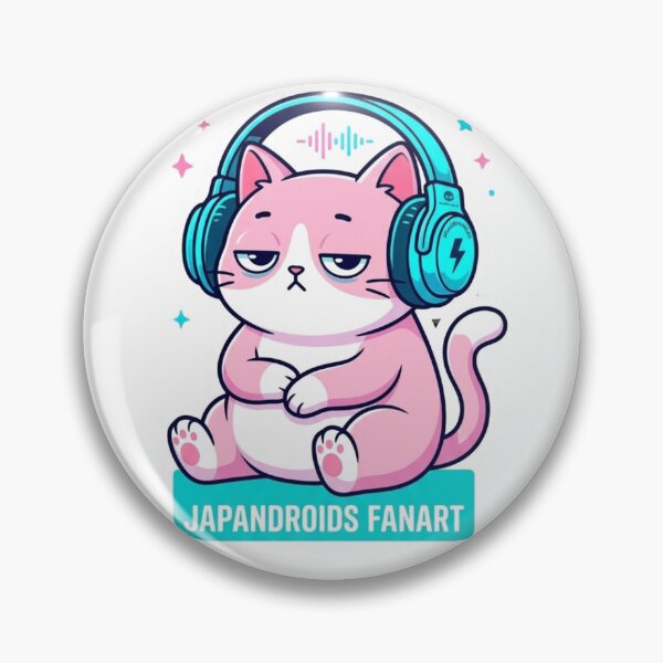 Item preview, Japandroids Fanart Cute Introvert Cat Listening To Music Sticker designed and sold by MindBreakLab.