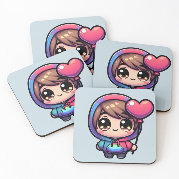 Item preview, K-Drama Oppa Kawaii Chibi con globo de corazón designed and sold by NerdiPop.