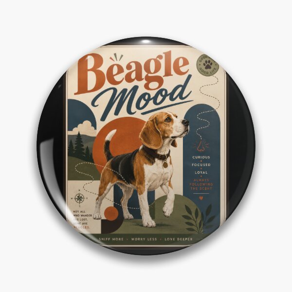 Item preview, Beagle Mood Vintage Dog Poster designed and sold by Sketchlegacy.
