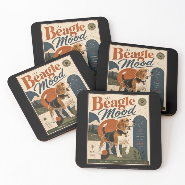 Item preview, Beagle Mood Vintage Dog Poster designed and sold by Sketchlegacy.