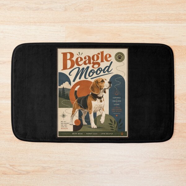 Item preview, Beagle Mood Vintage Dog Poster designed and sold by Sketchlegacy.