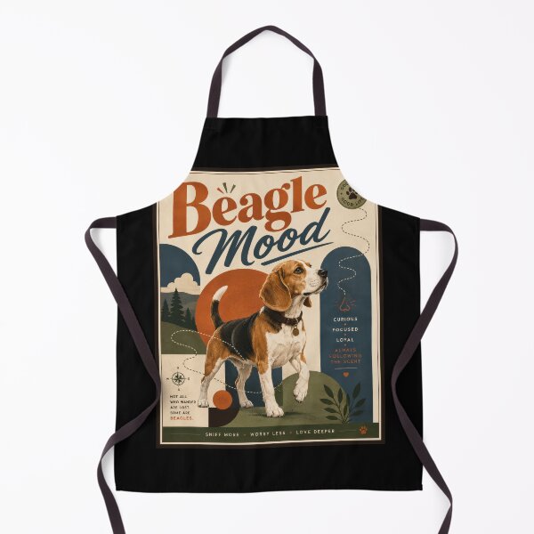 Item preview, Beagle Mood Vintage Dog Poster designed and sold by Sketchlegacy.