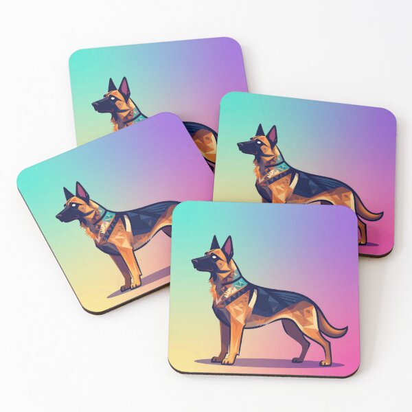 Item preview, Geometric German Shepherd Low Poly Art designed and sold by Wild Hare.
