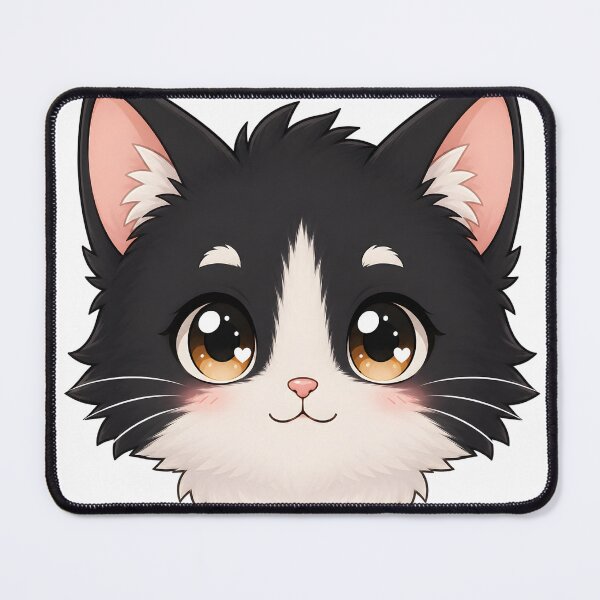 Item preview, Cute Kawaii Tuxedo Cat Head – Pastel Anime Kitten designed and sold by nocturnastore.