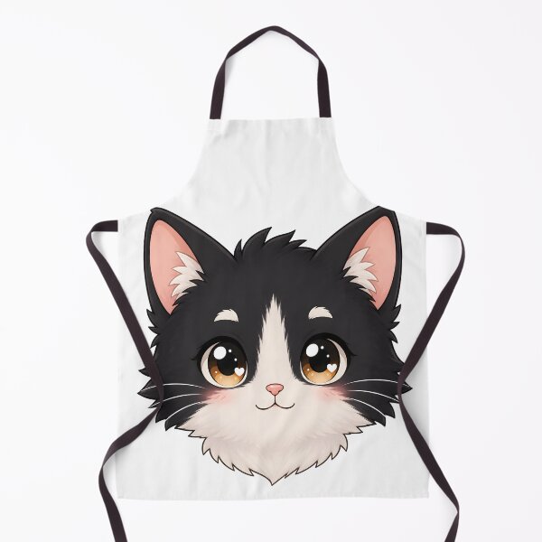 Item preview, Cute Kawaii Tuxedo Cat Head – Pastel Anime Kitten designed and sold by nocturnastore.