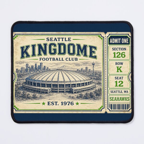 Item preview, Kingdome Vintage Ticket, Seattle Football Club Retro Stadium designed and sold by GhostDawgs.