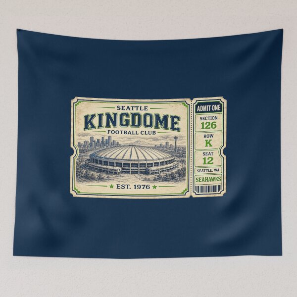 Item preview, Kingdome Vintage Ticket, Seattle Football Club Retro Stadium designed and sold by GhostDawgs.
