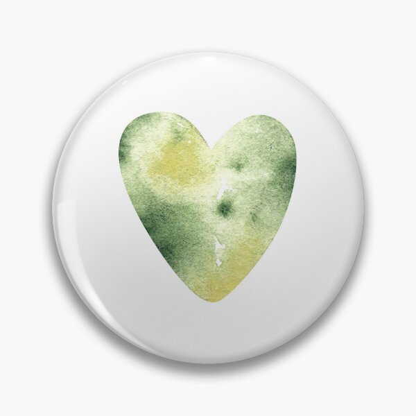 Item preview, Watercolor Green Heart Illustration designed and sold by SashaZinch.