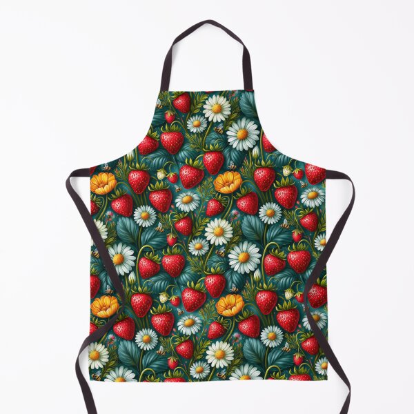 Item preview, Bright Pattern- Strawberries, Flowers and Bees designed and sold by Gypsykiss.