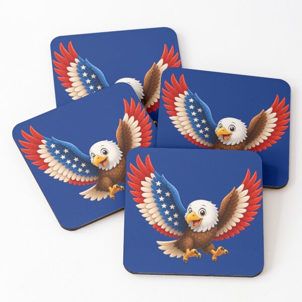 Item preview, Cute Patriotic Bald Eagle American Flag designed and sold by FREENATION2026.