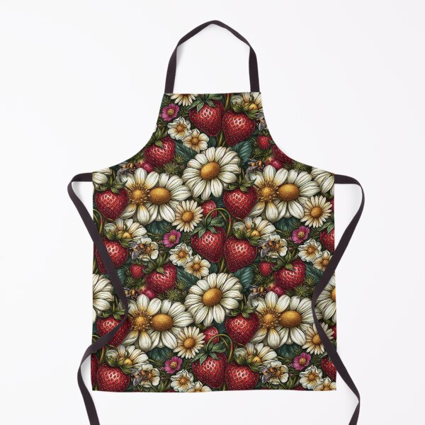 Item preview, Bright Pattern- Strawberries, Flowers and Bees 2 designed and sold by Gypsykiss.