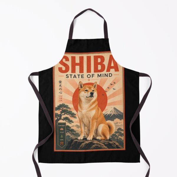 Item preview, Shiba State of Mind Vintage Dog Poster designed and sold by Sketchlegacy.