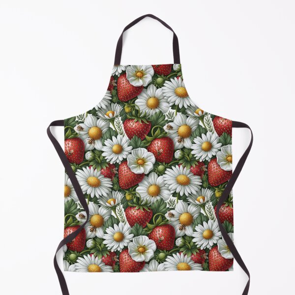 Item preview, Bright Pattern- Strawberries, Flowers and Bees 3 designed and sold by Gypsykiss.