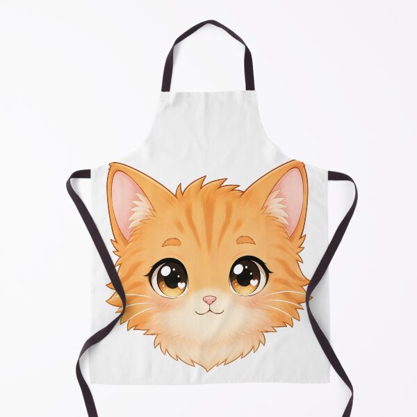 Item preview, Cute Kawaii Orange Cat Head – Pastel Anime Kitten designed and sold by nocturnastore.