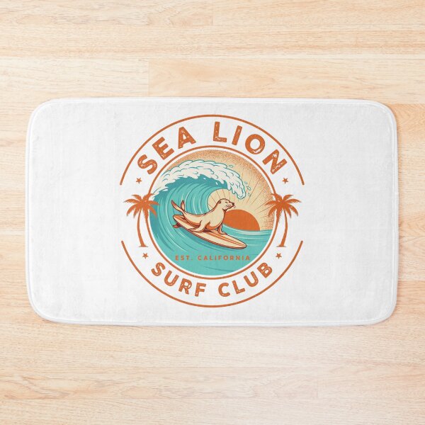 Item preview, Sea Lion Surf Club California – Retro Coastal Surfing Sea Lion Design designed and sold by ArcticFoxStudio.