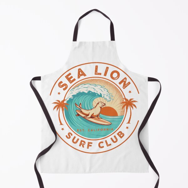 Item preview, Sea Lion Surf Club California – Retro Coastal Surfing Sea Lion Design designed and sold by ArcticFoxStudio.