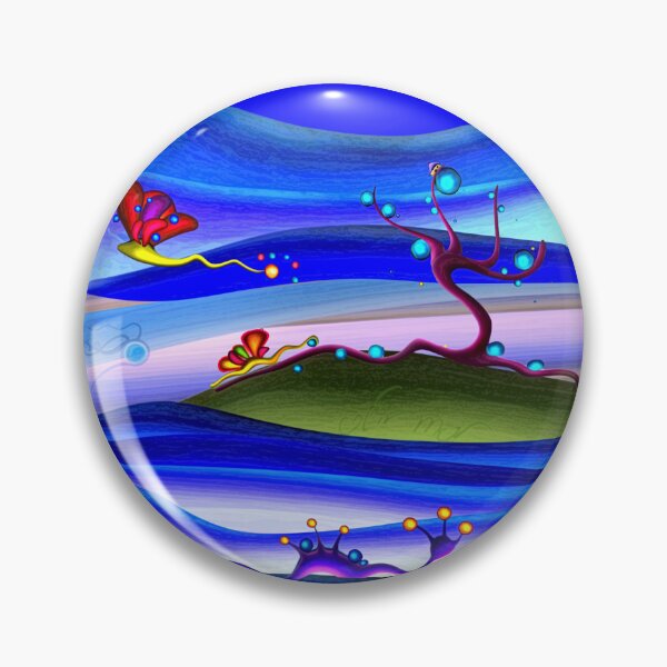 Item preview, Whimsical fantasy island tree badge designed and sold by Ofir mor.
