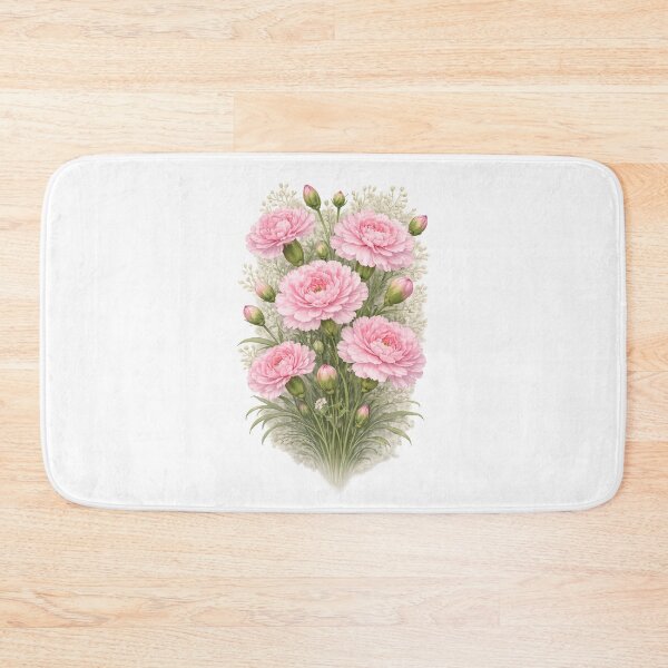 Item preview, Pink carnations with delicate greenery designed and sold by Side Quest Co..