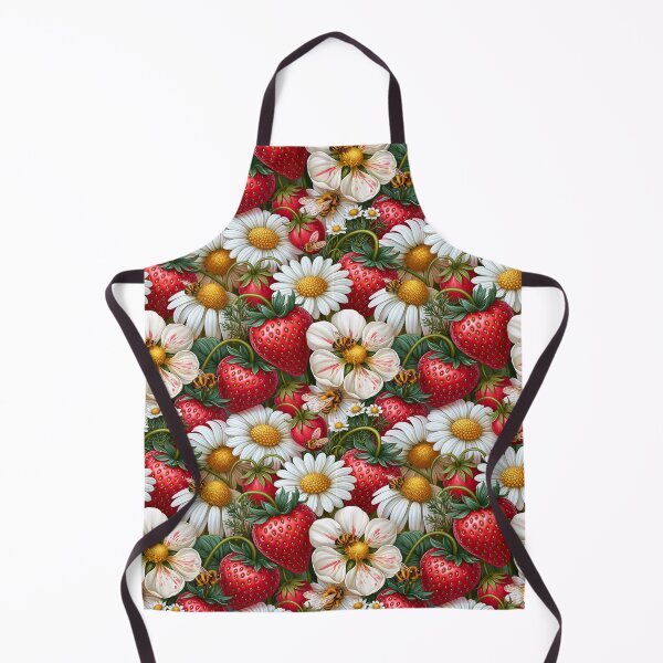 Item preview, Bright Pattern- Strawberries, Flowers and Bees 4 designed and sold by Gypsykiss.